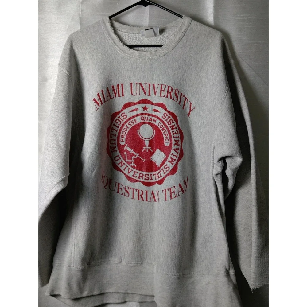 Vintage 90s Rare Miami University‎ Sweater Size XL